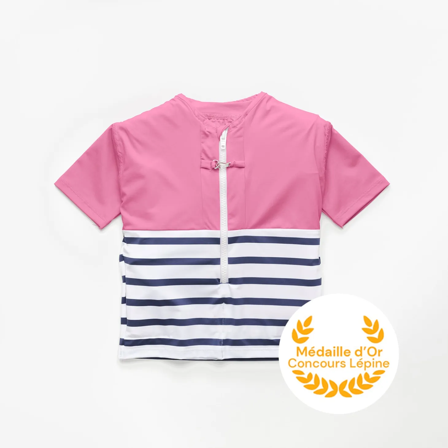 Floatee Tee-shirt anti-noyade manches courtes Rose 3 ans