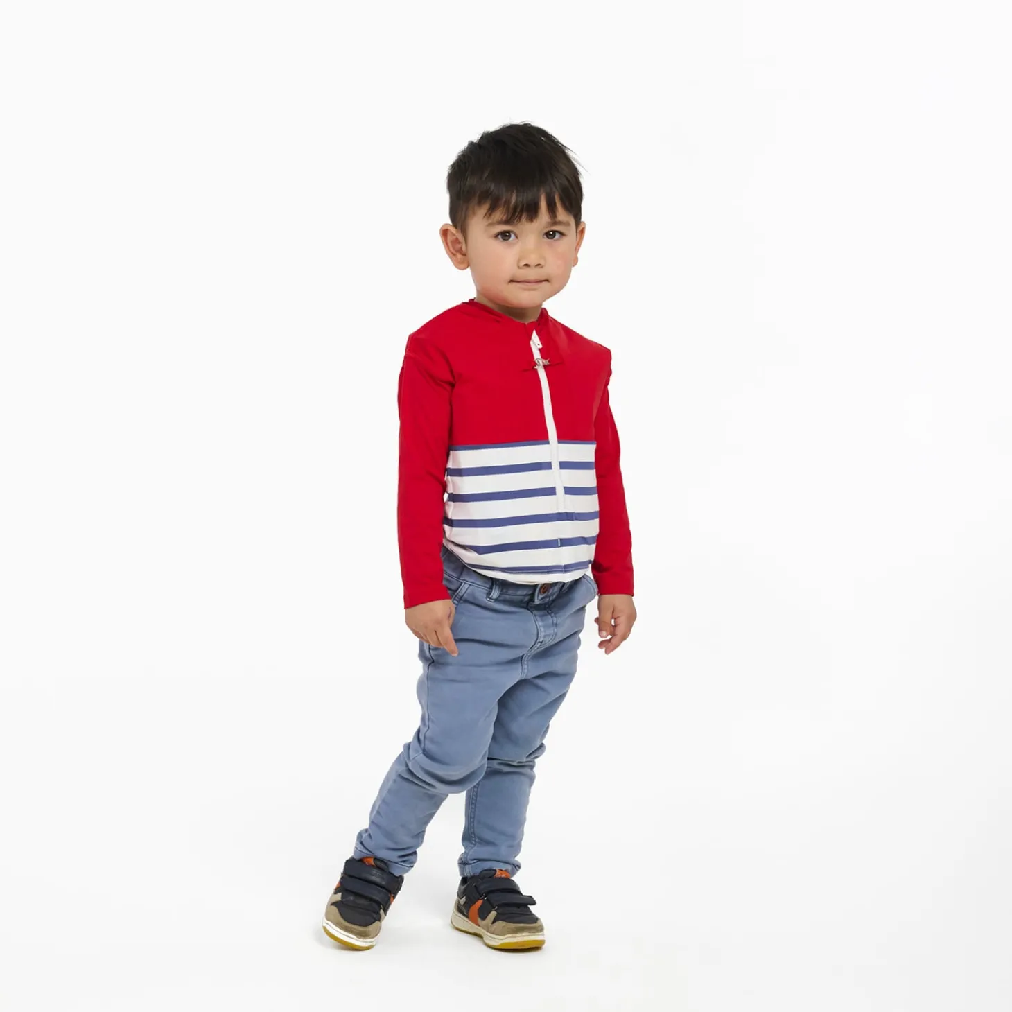 Floatee Tee-shirt anti-noyade manches longues Rouge 3 ans