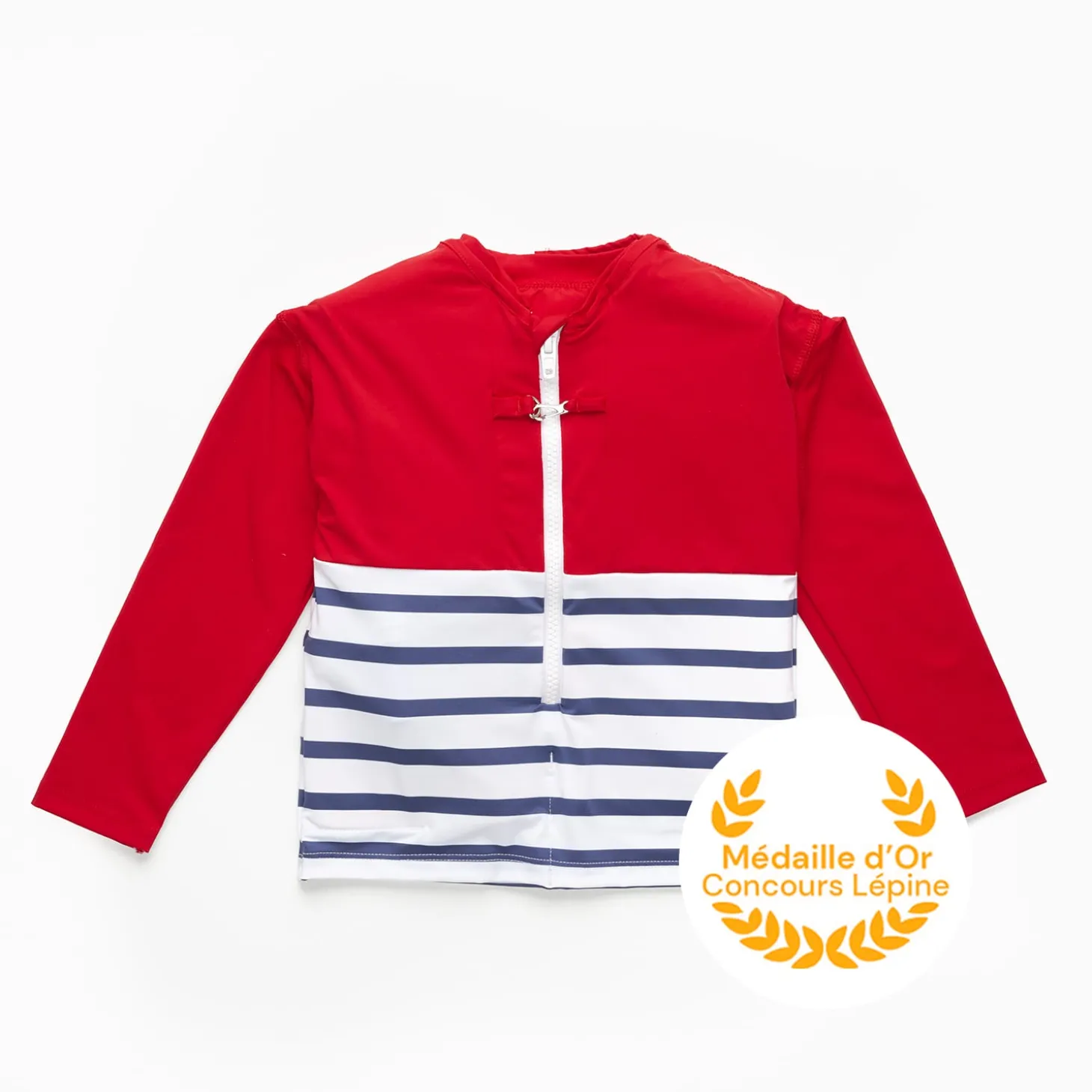 Floatee Tee-shirt anti-noyade manches longues Rouge 3 ans