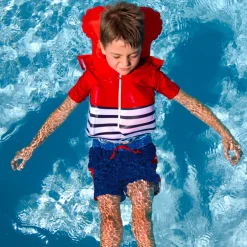 Floatee Tee-shirt anti-noyade manches longues Rouge 3 ans