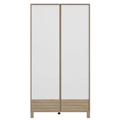 Galipette                    Armoire 2 portes Achille    Chêne Blond Et Blanc