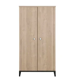Galipette                    Armoire 2 portes Marcel    Chêne Blond Et Noir