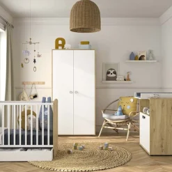 Galipette Chambre bébé complète Arthur : Lit 60x120 + commode + armoire
