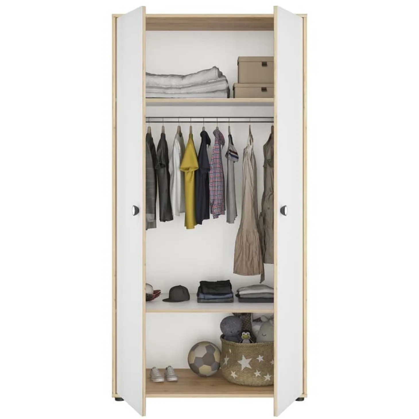 Galipette Chambre bébé complète Arthur : lit 70x140, commode, armoire