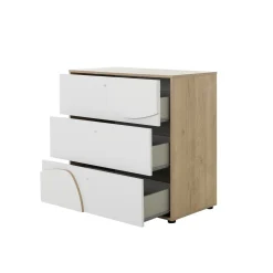Galipette                    Commode 3 tiroirs Basile    Châtaignier naturel
