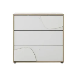 Galipette Duo Lit + Commode 3 tiroirs Basile Châtaignier Naturel 60x120 cm