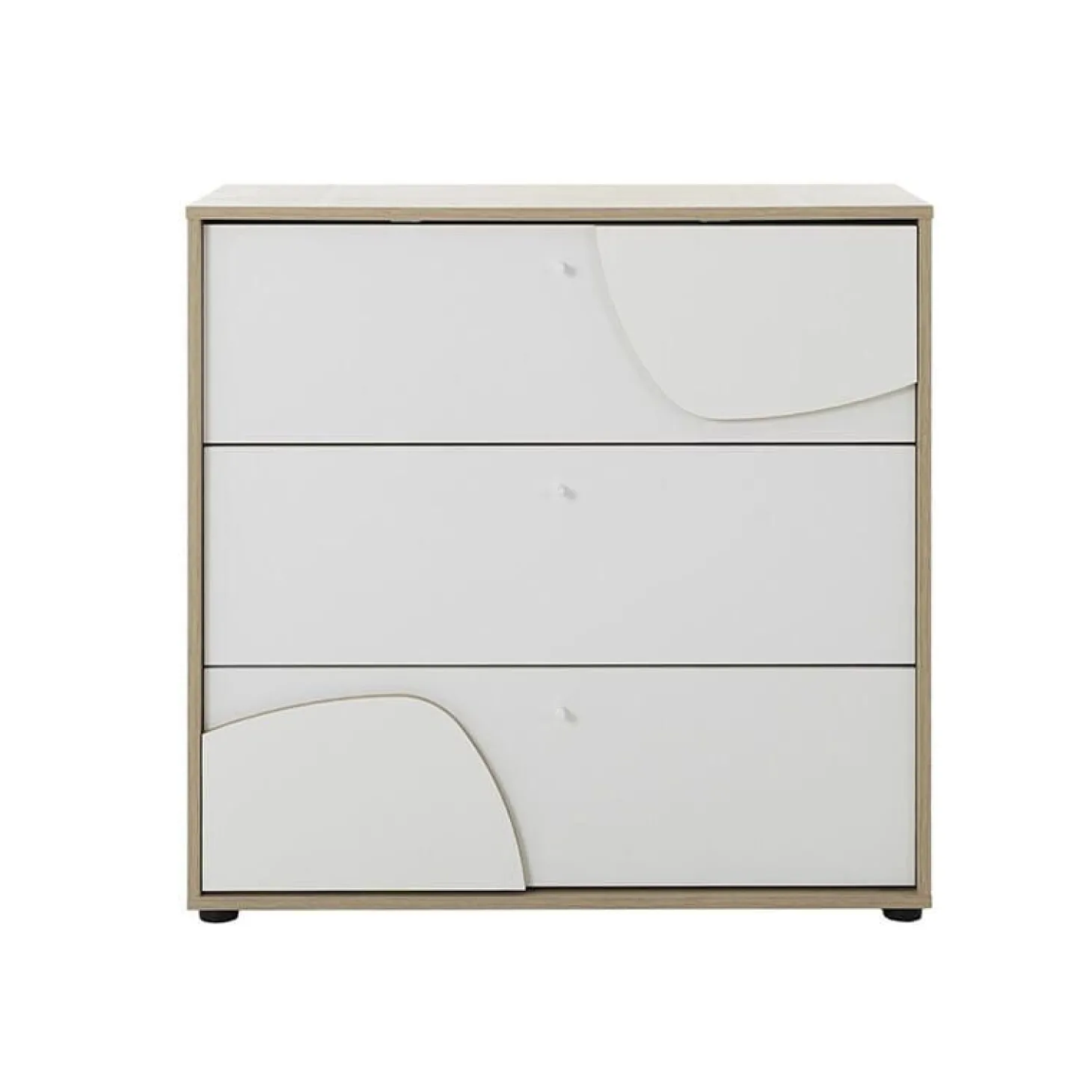 Galipette Duo Lit + Commode 3 tiroirs Basile Châtaignier Naturel 60x120 cm