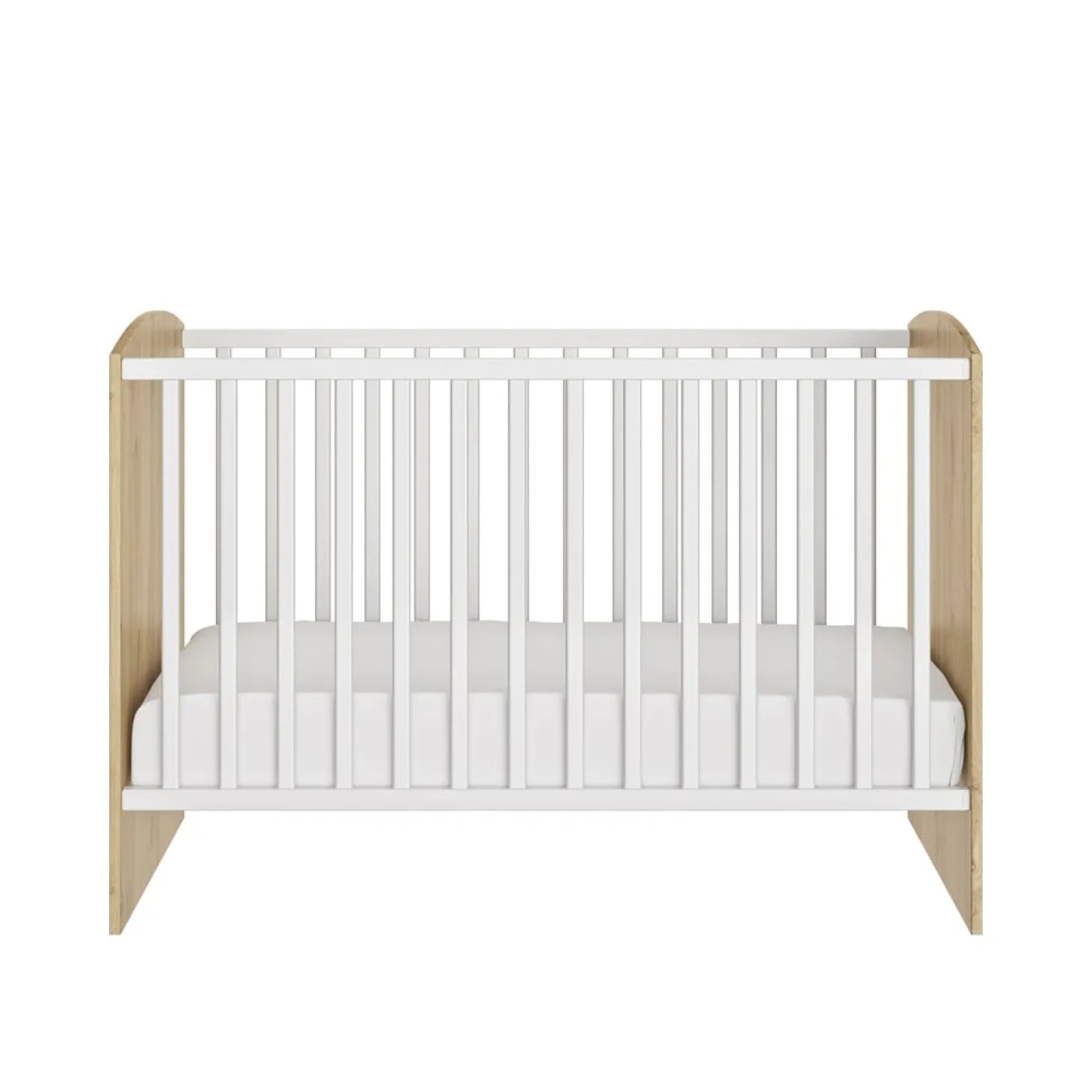 Galipette Lit bébé Arthur Blanc Et Chêne Artisan 60x120 cm