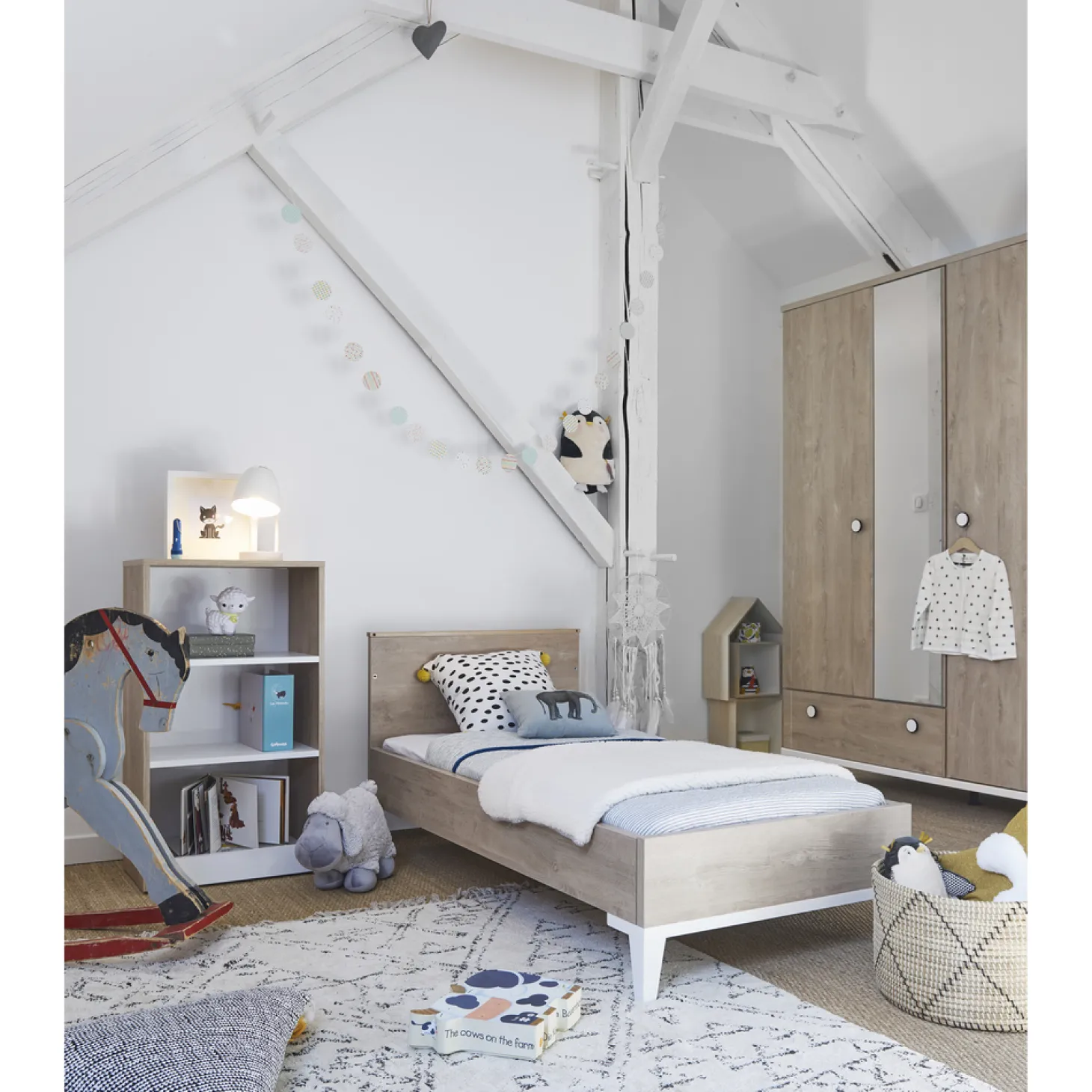 Galipette Lit bébé Marcel Chêne Blond 70x140 cm