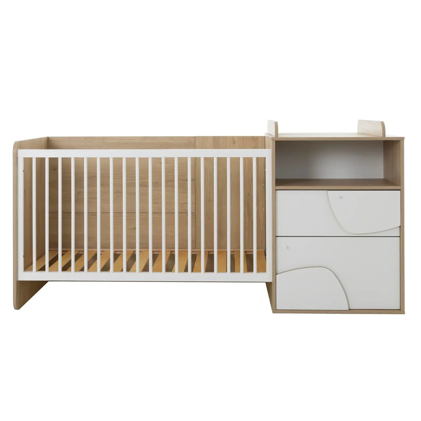 Galipette Lit combiné évolutif Basile Châtaignier Naturel 70x140 cm