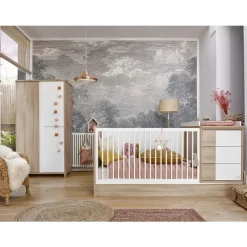 Galipette Lit compact évolutif combiné Sacha Chêne du Bocage 70x140 cm