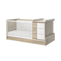 Galipette                    Lit compact évolutif combiné Sacha Chêne du Bocage    70x140 cm