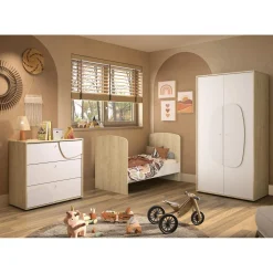 Galipette Option 2 pans Basile Blanc 140 cm