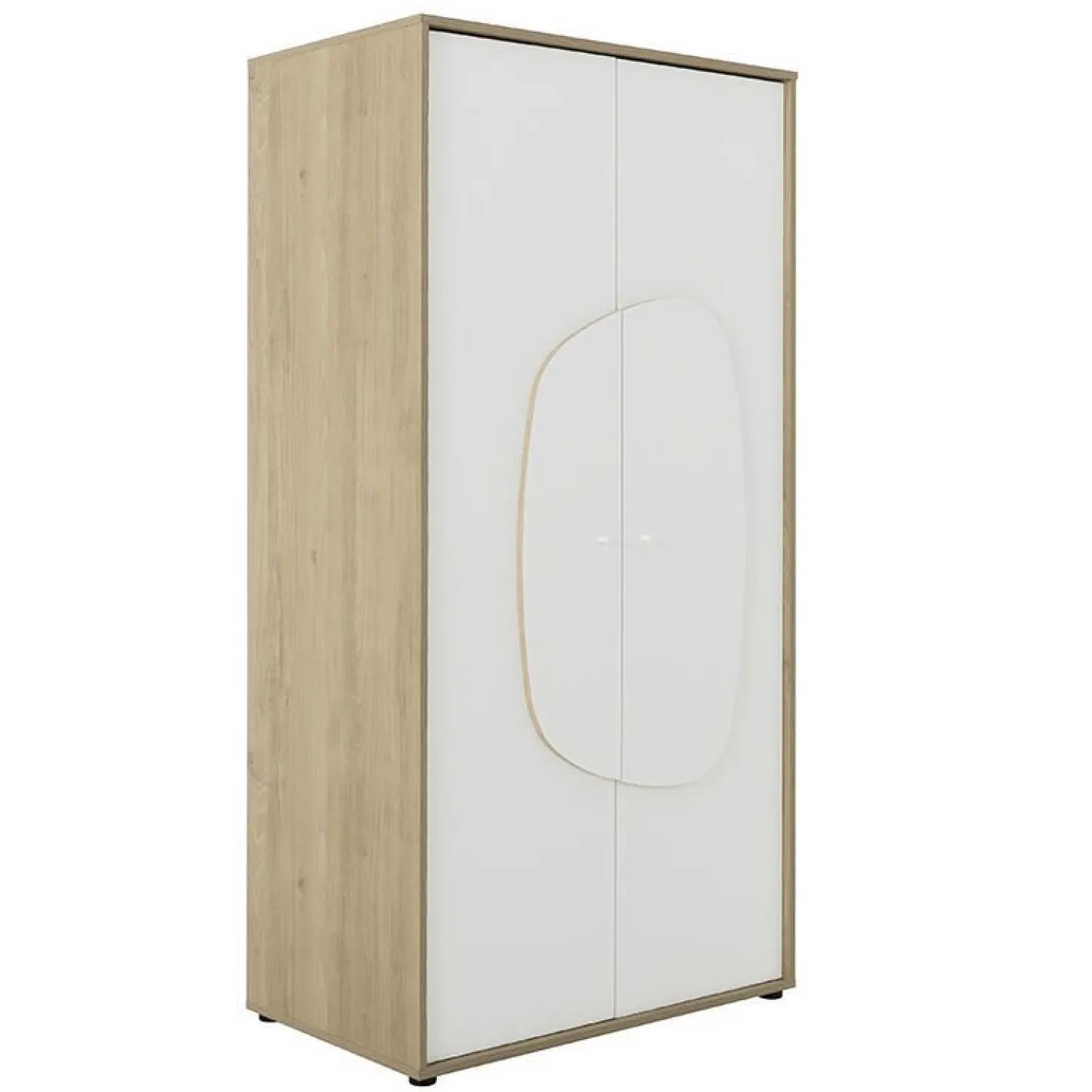 Galipette Trio Lit + Commode 3 tiroirs + Armoire 2 portes Basile Châtaignier Naturel 60x120 cm