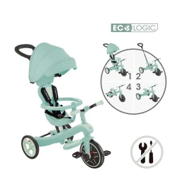 Globber                    Tricycle Explorer 4 en 1 Ecologic    Pistache