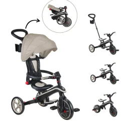 Globber Tricycle Explorer Pliable 4 en 1 V2 Taupe