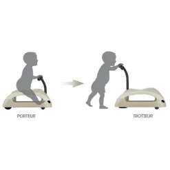 Globber                    Trotteur Walker & Ride On 2 In 1 Eco    Taupe
