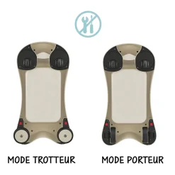 Globber                    Trotteur Walker & Ride On 2 In 1 Eco    Taupe