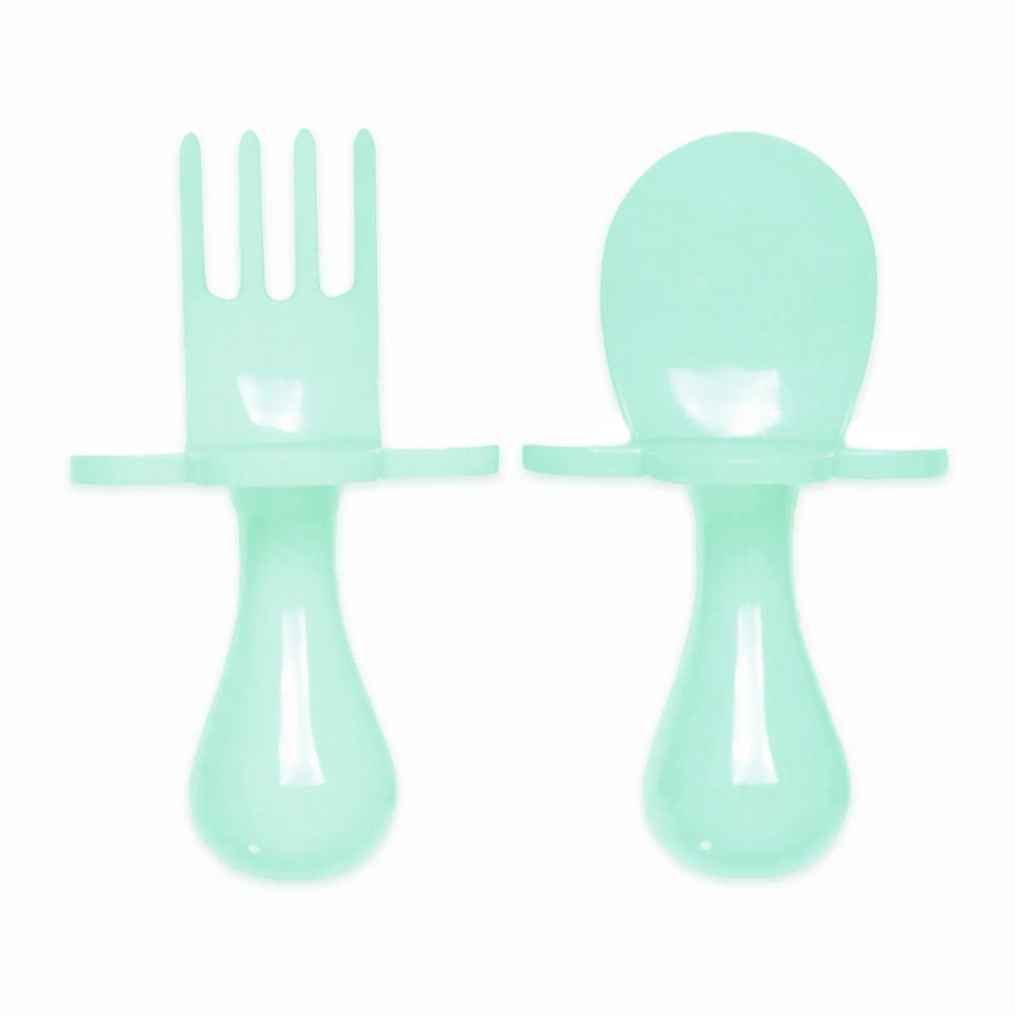 Grabease Couverts ergonomiques d'apprentissage Vert Clair 9 mois