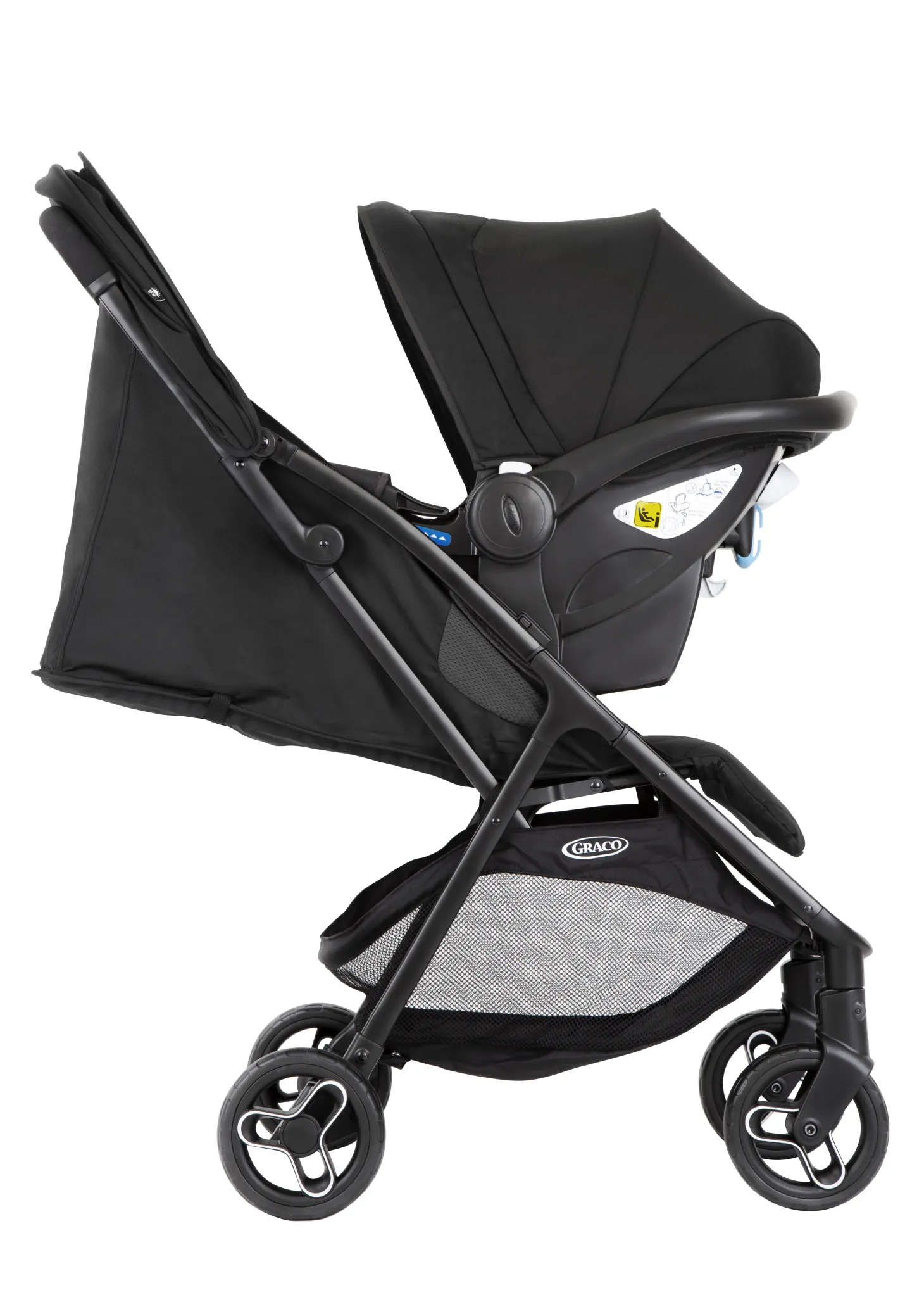 Graco Poussette avec habillage pluie Myavo Midnight Nero