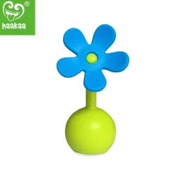 Haakaa                    Bouchon en silicone Petite fleur    Bleu