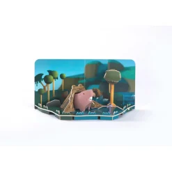 Half Toys Puzzle 3D Animal Castor et Diorama Marron