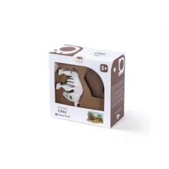 Half Toys Puzzle 3D Animal Gnou et Diorama Marron