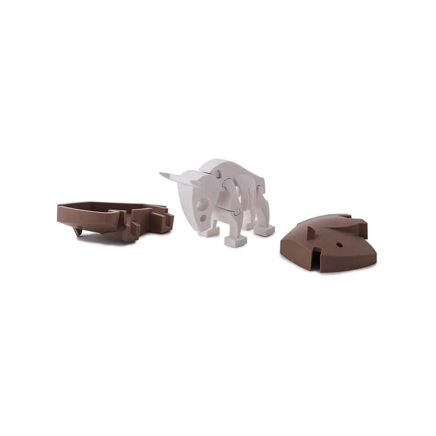 Half Toys Puzzle 3D Animal Gnou et Diorama Marron