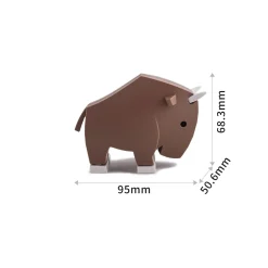 Half Toys Puzzle 3D Animal Gnou et Diorama Marron