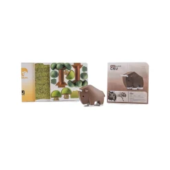 Half Toys Puzzle 3D Animal Gnou et Diorama Marron
