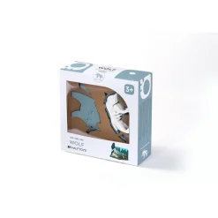 Half Toys Puzzle 3D Animal Loup et Diorama Gris