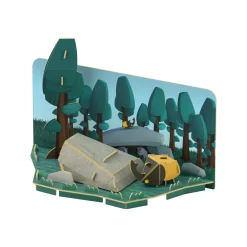 Half Toys Puzzle 3D Animal Loup et Diorama Gris