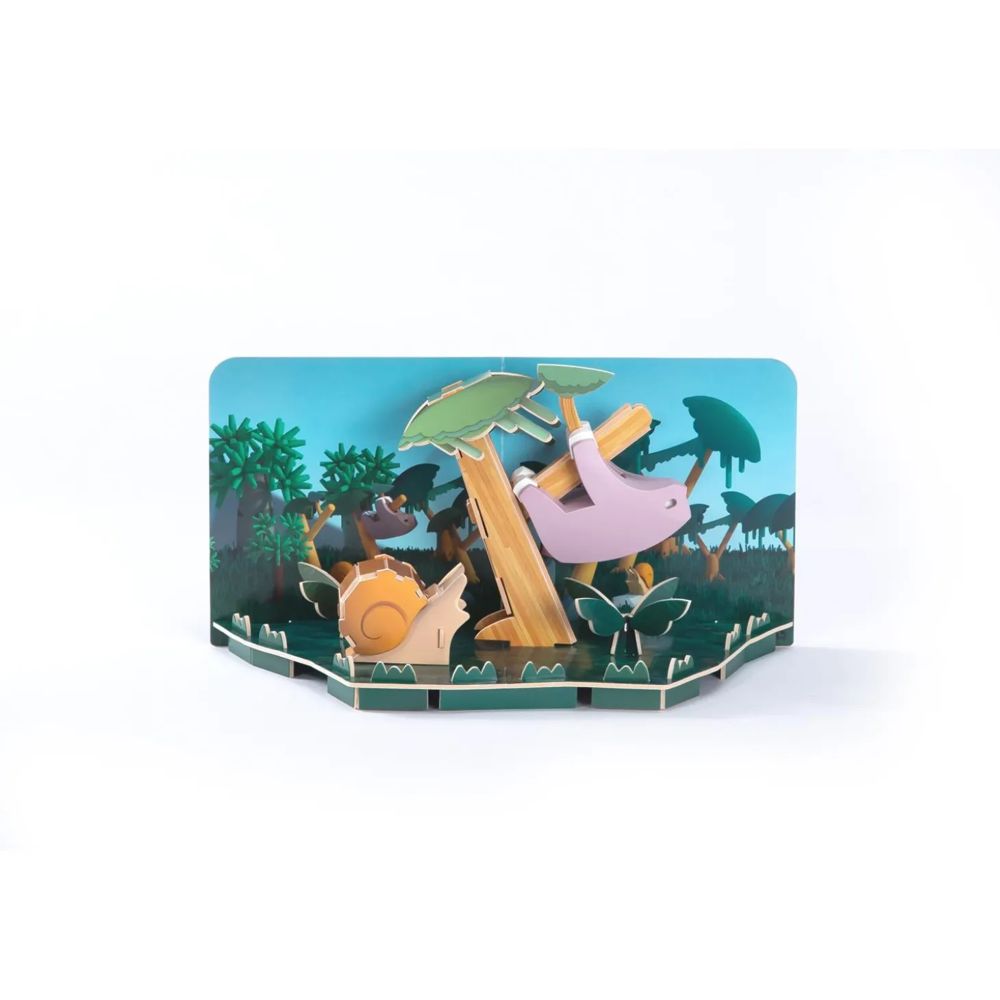Half Toys Puzzle 3D Animal Paresseux et Diorama Violet