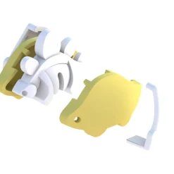 Half Toys Puzzle 3D Dino Bébé Stegosaure et Berceau Jaune