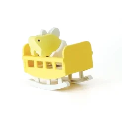 Half Toys Puzzle 3D Dino Bébé Stegosaure et Berceau Jaune