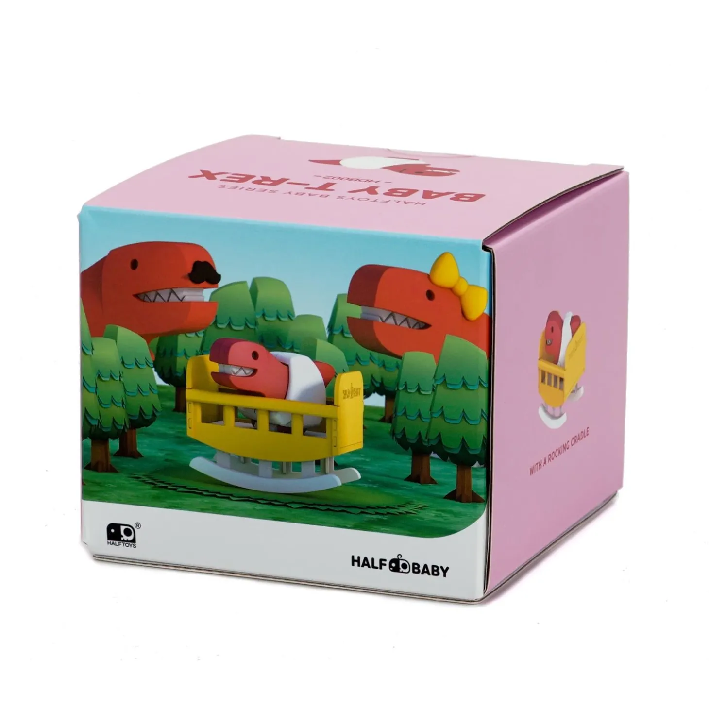 Half Toys Puzzle 3D Dino Bébé T-Rex et Berceau Rose