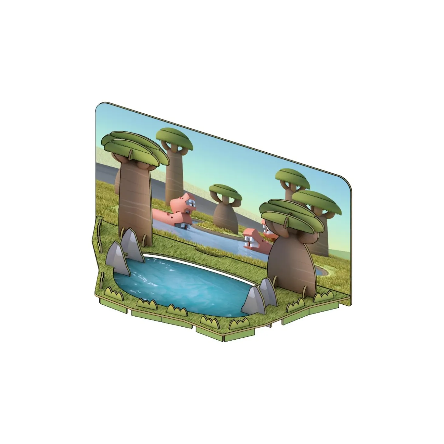 Half Toys Puzzle 3D Ocean Cachalot et Diorama Violet