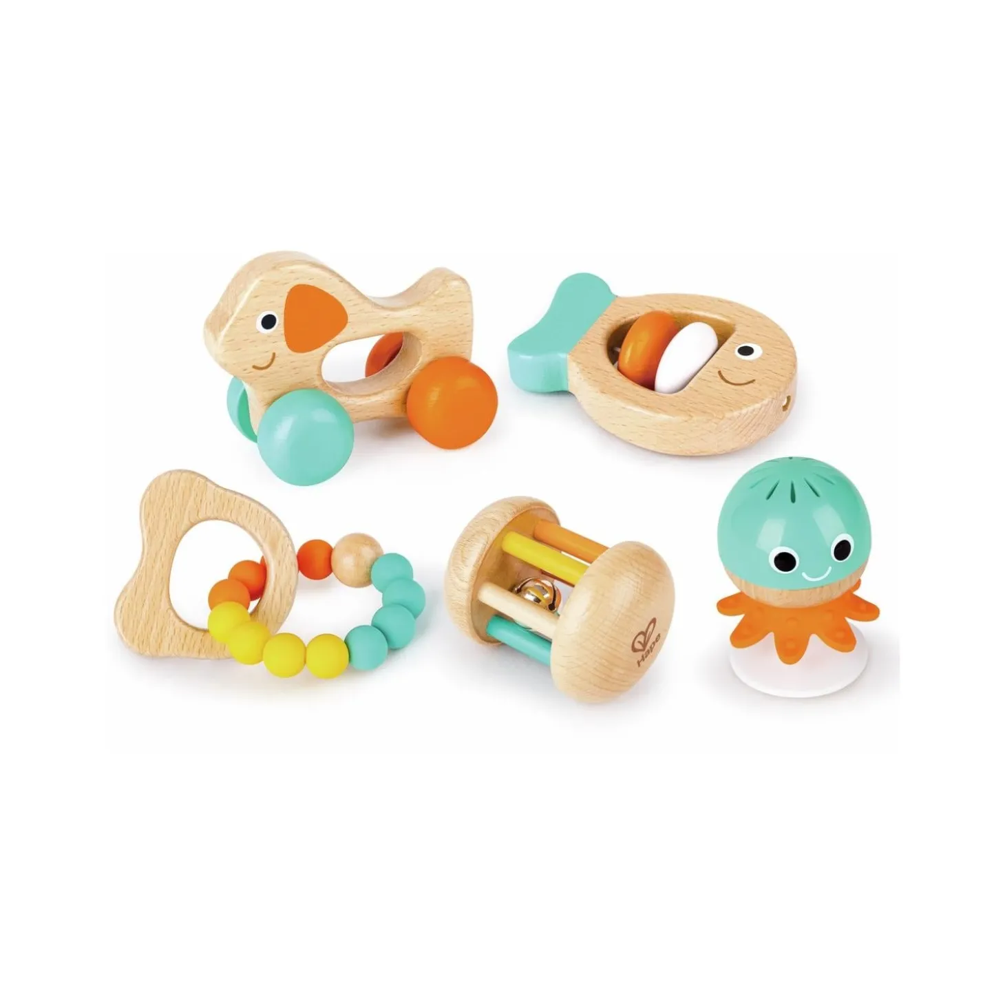 Hape Coffret sensoriels multi étapes 5 hochets Multicolore