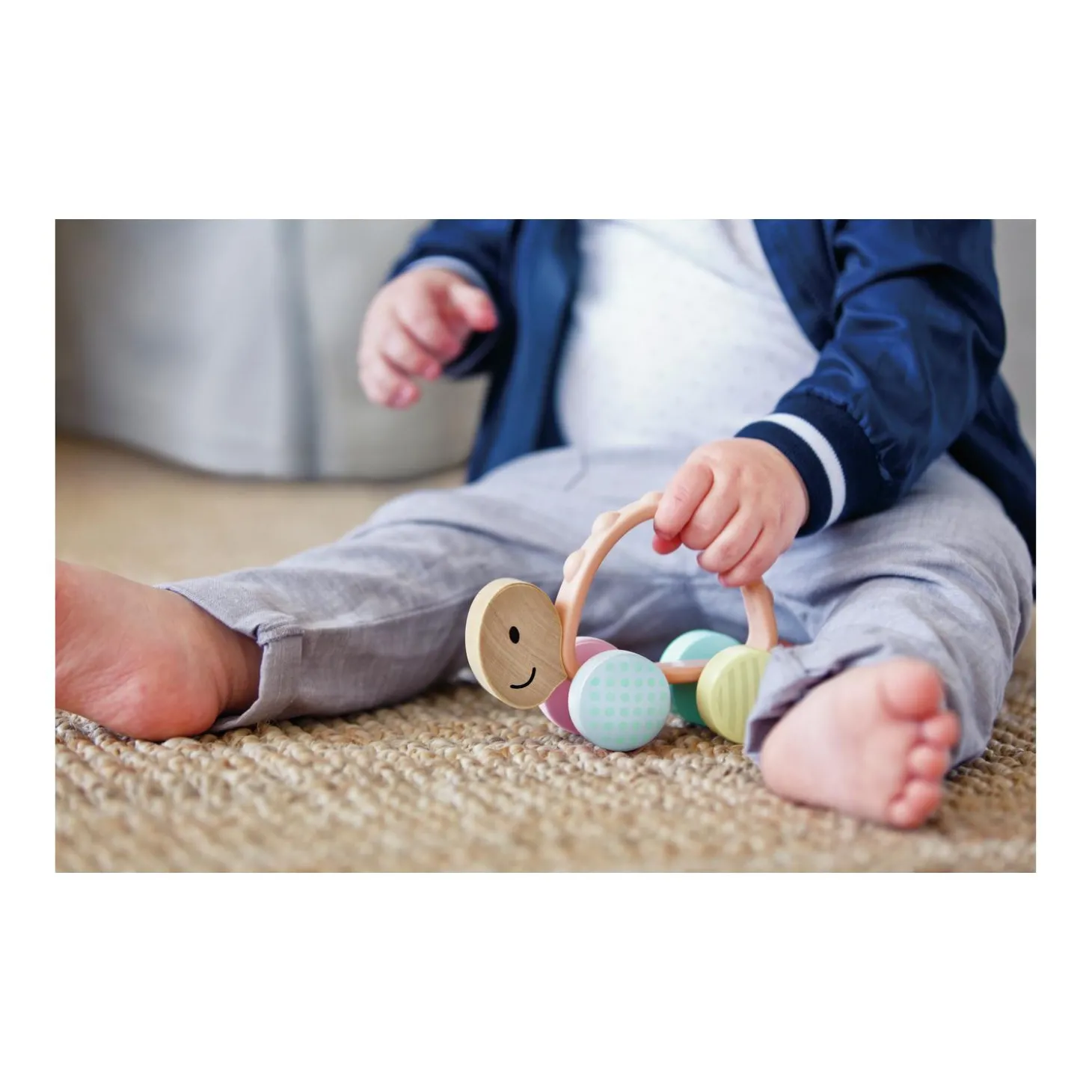 Hape Jouet Tortue turbo à rouler Multicolore