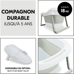 Hauck                    Baignoire Bébé Wash N Fold L    White-Sage