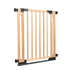 Hauck Barrière de sécurité Clear Step Easyclose Eco Beech