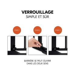 Hauck                    Barrières de sécurité Clear Step Autoclose 2    Black