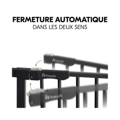 Hauck                    Barrières de sécurité Clear Step Autoclose 2    Black