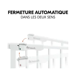 Hauck Barrières de sécurité Clear Step Autoclose 2 White