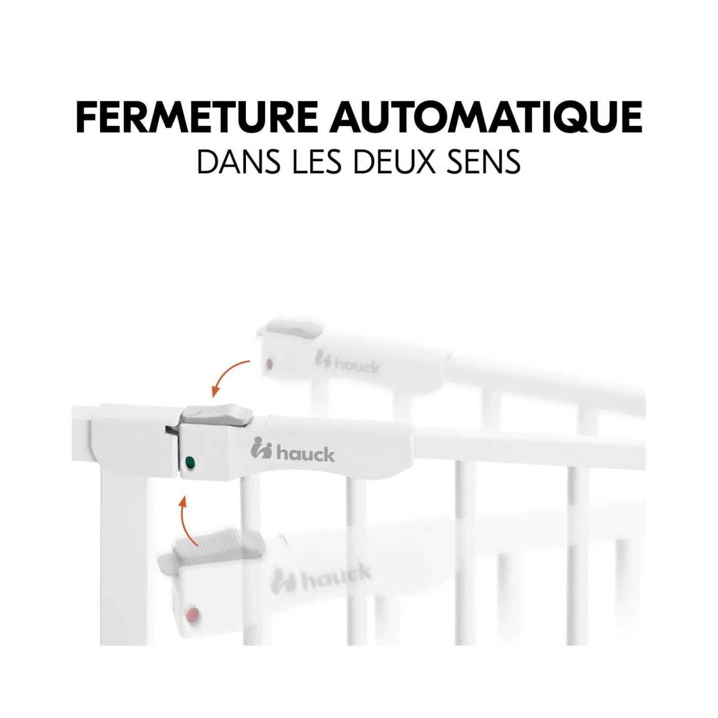 Hauck Barrières de sécurité Clear Step Autoclose 2 White
