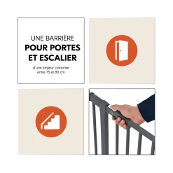 Hauck Barrières de sécurité Open N Stop 2 Dark Grey