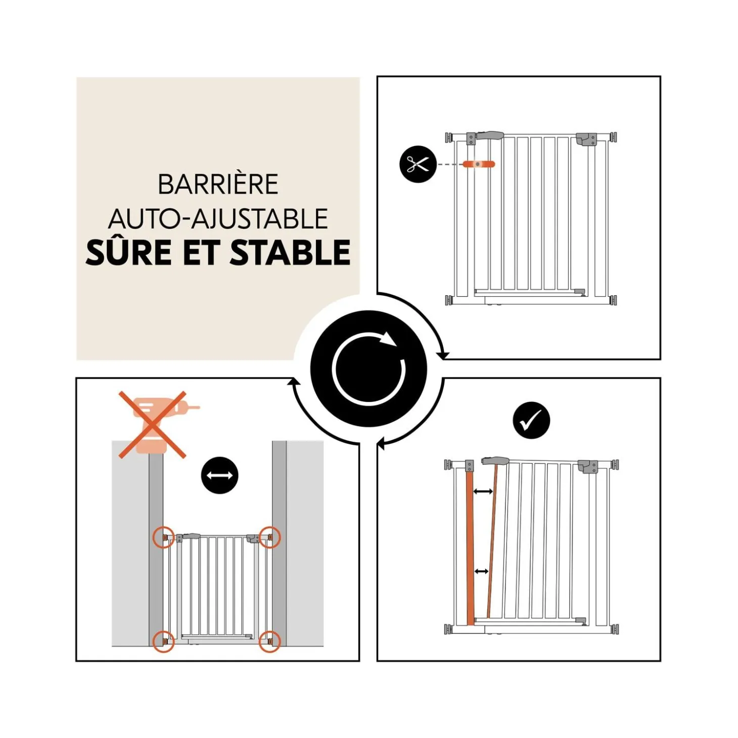 Hauck Barrières de sécurité Open N Stop 2 Dark Grey