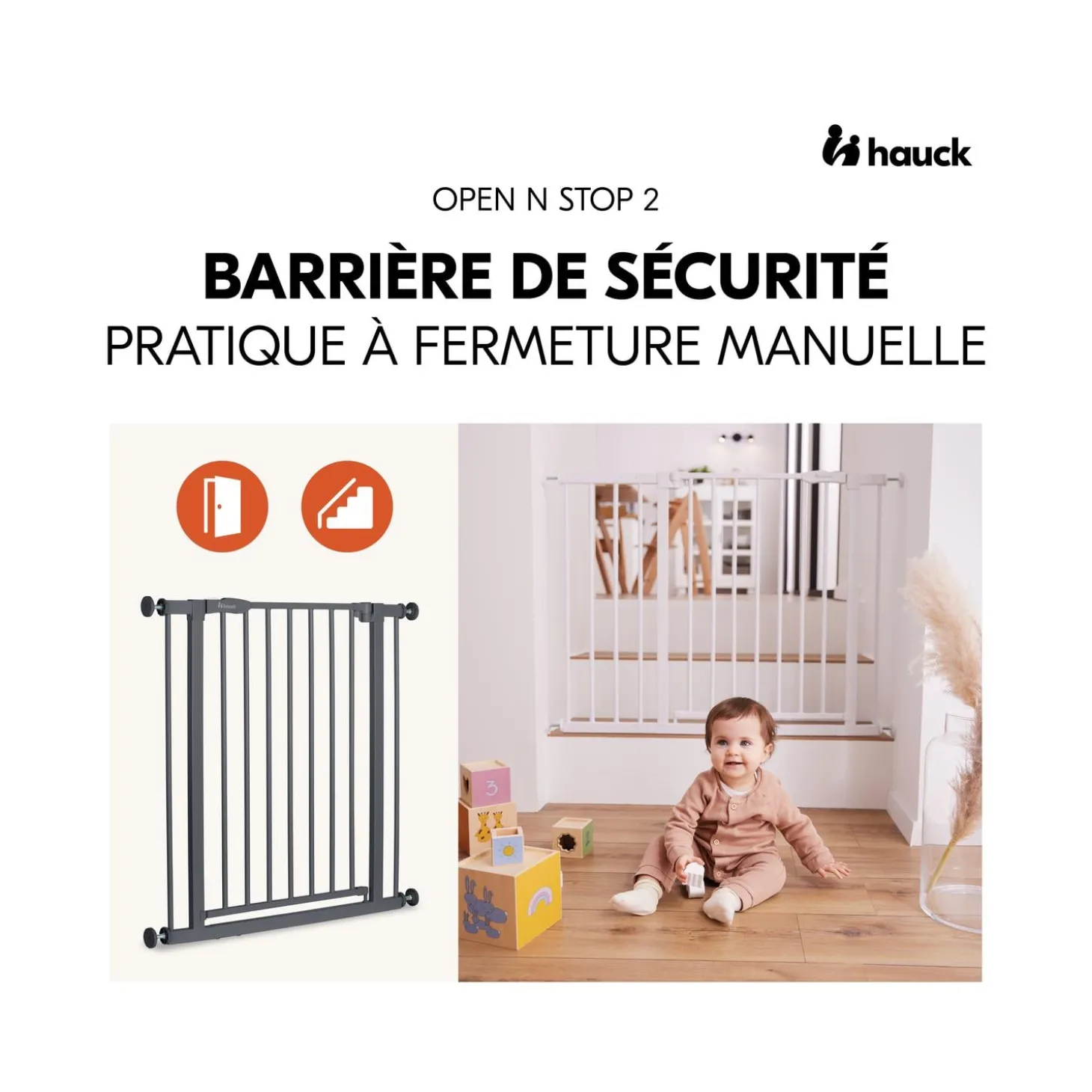 Hauck Barrières de sécurité Open N Stop 2 Dark Grey