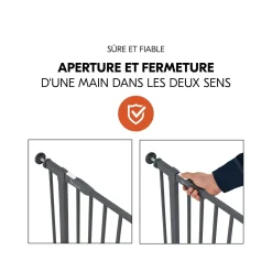 Hauck Barrières de sécurité Open N Stop 2 Dark Grey