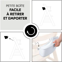 Hauck Boîtes de rangement pour chaise haute Alpha+ White